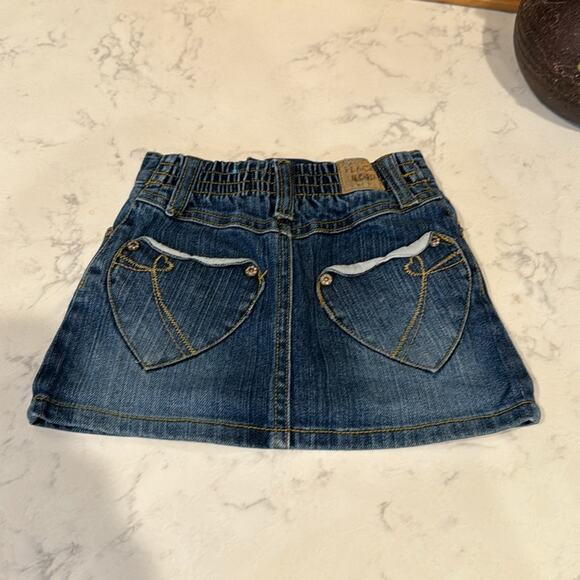 Children’s Place denim skort blomers heart accent pockets size 18 months - Picture 3 of 6